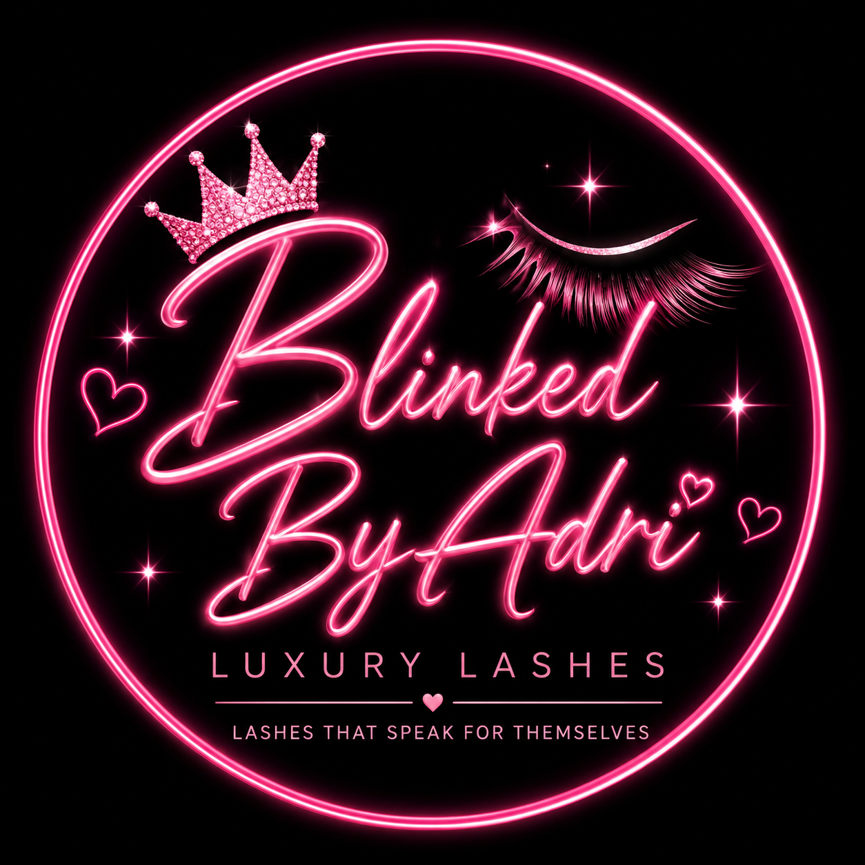 Blinked By Adri luxury lashes logo